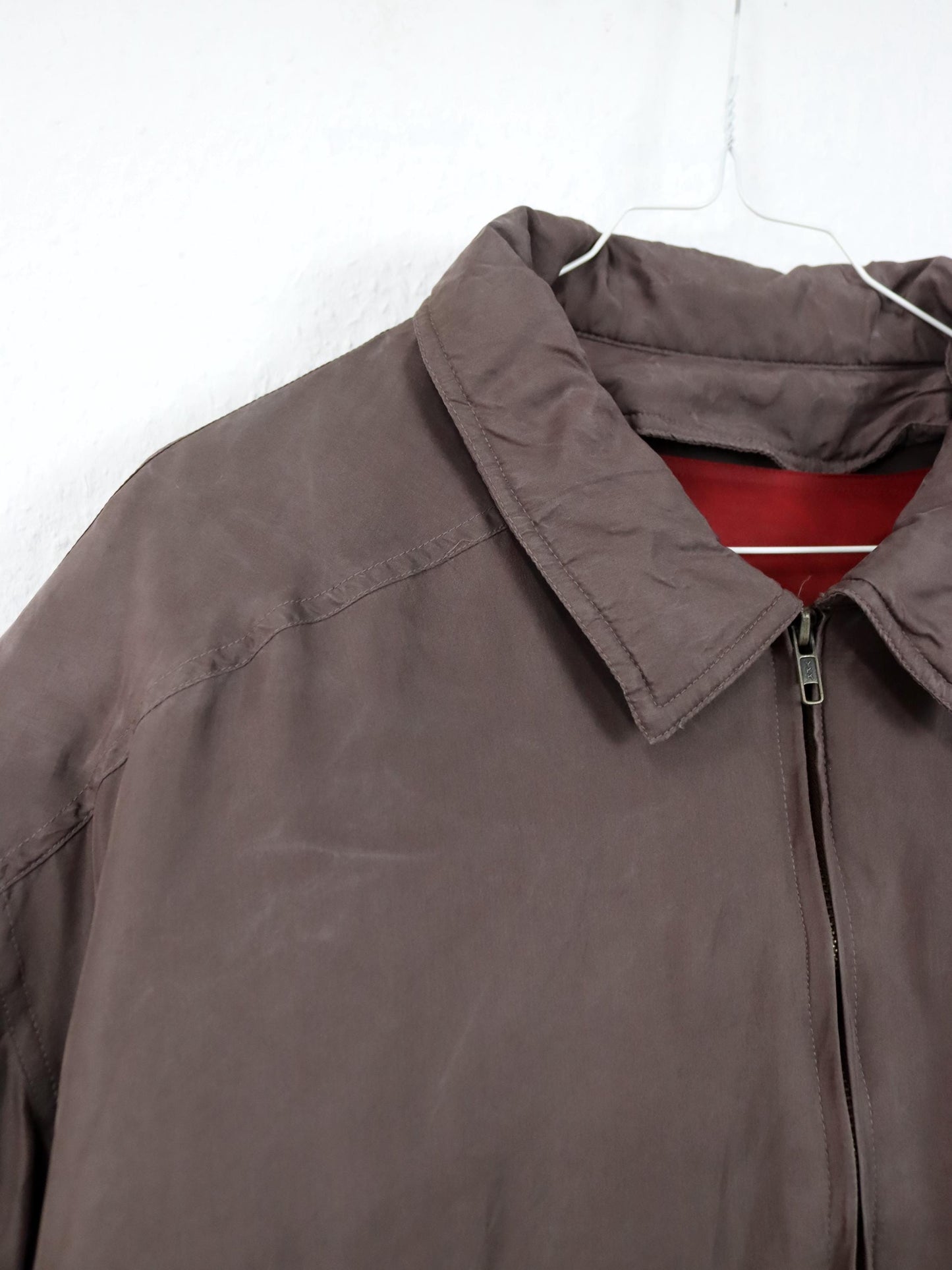 Vintage 80er 90er Jacke 3 in 1 Daunen Pufferjacke gefüttert Daunenweste rot braun M