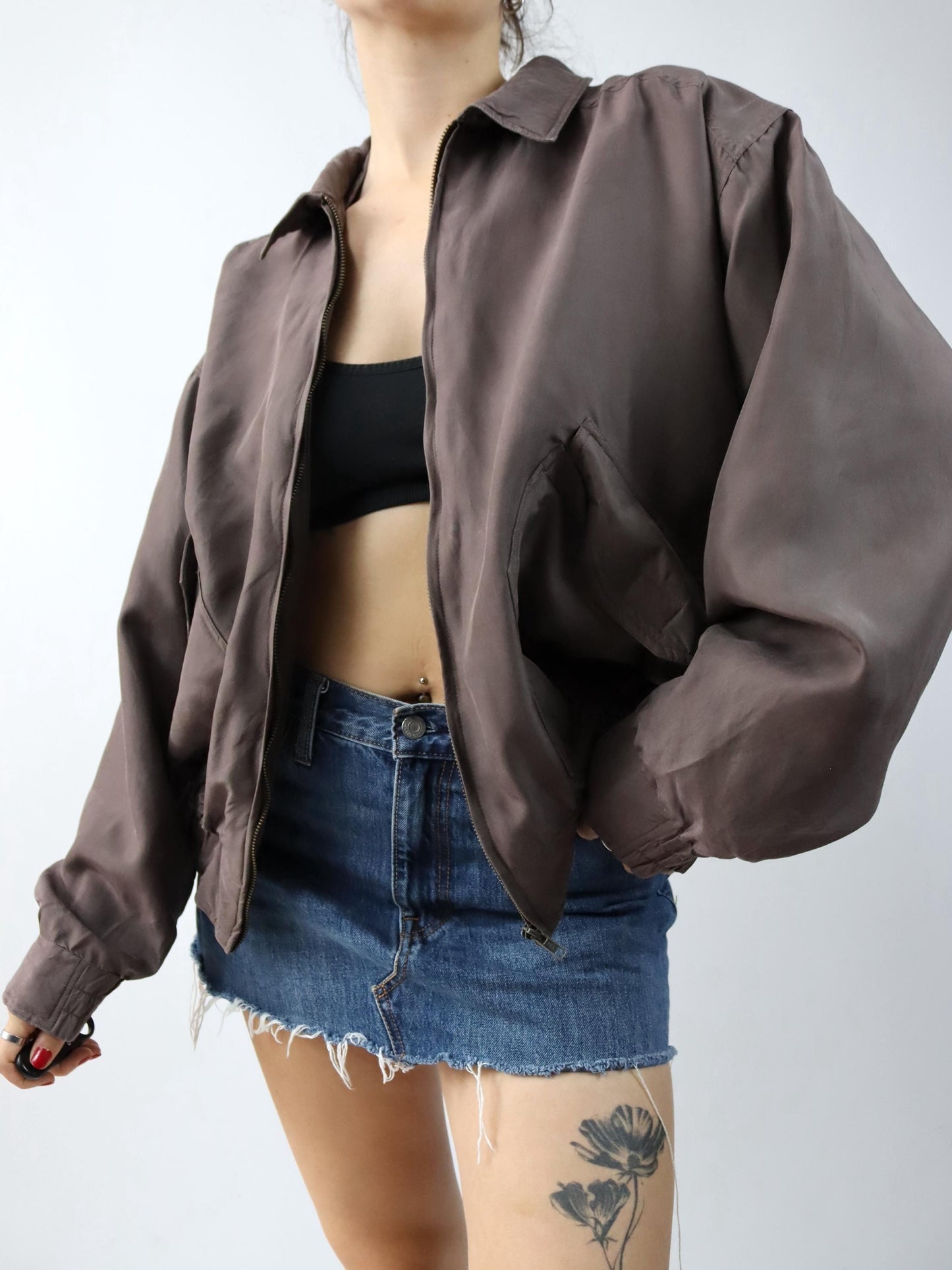 Vintage 80er 90er Jacke 3 in 1 Daunen Pufferjacke gefüttert Daunenweste rot braun M