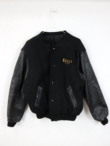 Vintage 80er 90er CHAAC NASSA College Jacke Bomberjacke Leder S