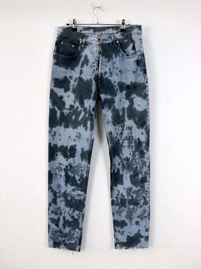 Vintage 80er 90er WEECK 510 BLUE JEANS blaue acid wash Jeans mit hoher Knopfreihe 40