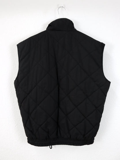 Vintage 80er 90er Wendeweste Weste crazy pattern weiß grau schwarz M/L