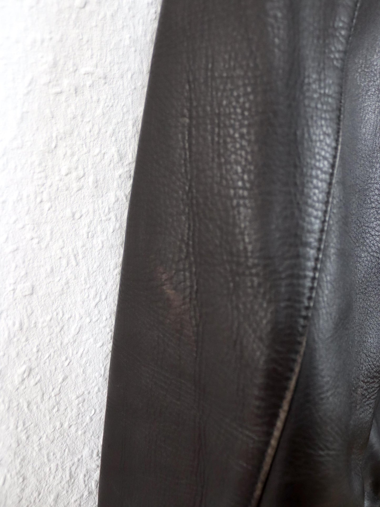 Vintage 80s 90s NOBLE HOUSE Heavy Leather Jacket Brown Bomber XS/S