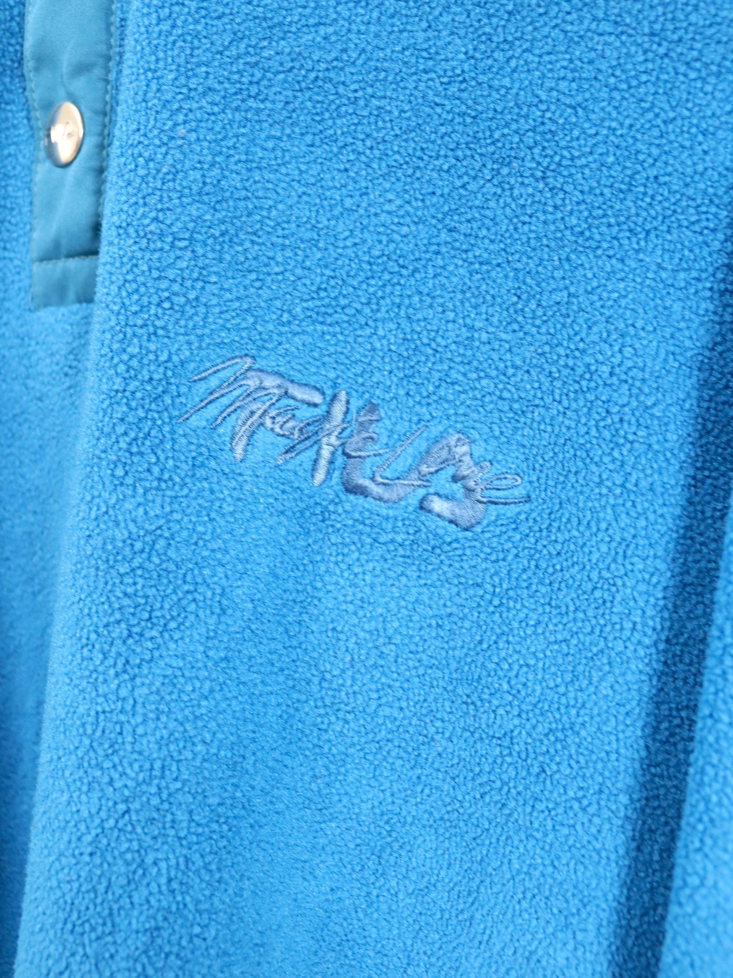 Vintage 80er 90er FILA Magic Line Fleecepullover Stehkragen blau Stickerei 48 M