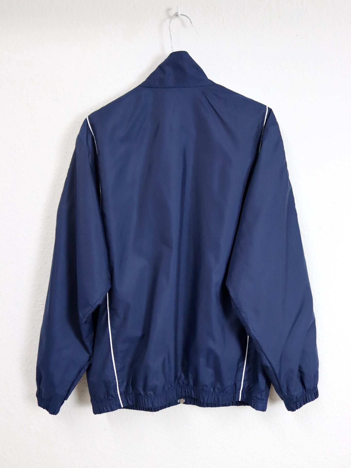 Vintage 90er Y2k NIKE ACG racing club de lens Trainingsjacke Stehkragen dunkelblau weiß S