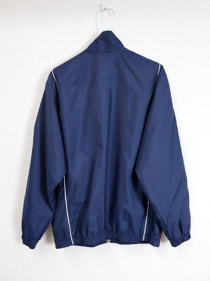 Vintage 90er Y2k NIKE ACG racing club de lens Trainingsjacke Stehkragen dunkelblau weiß S