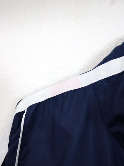 Vintage 90er Y2k NIKE ACG racing club de lens Trainingsjacke Stehkragen dunkelblau weiß S