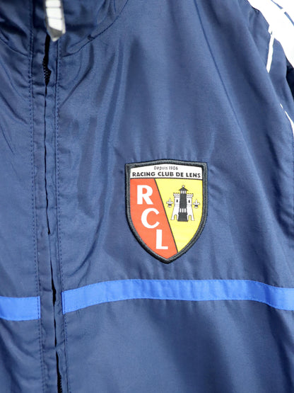 Vintage 90er Y2k NIKE ACG racing club de lens Trainingsjacke Stehkragen dunkelblau weiß S