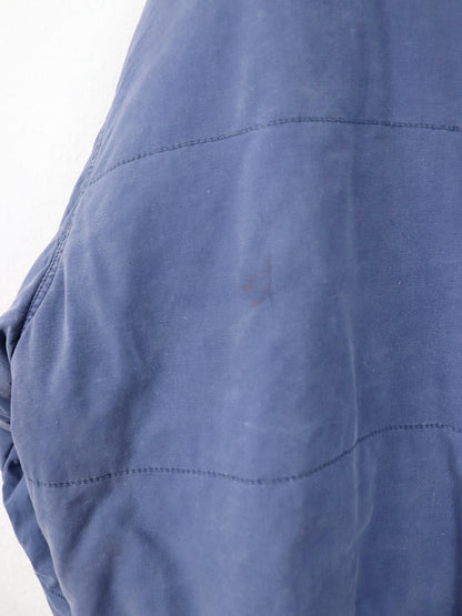 Vintage 80er 90er HERCULES Workwear Jacke Bomberjacke gefüttert faux fur Kragen blau Knopfleiste XL
