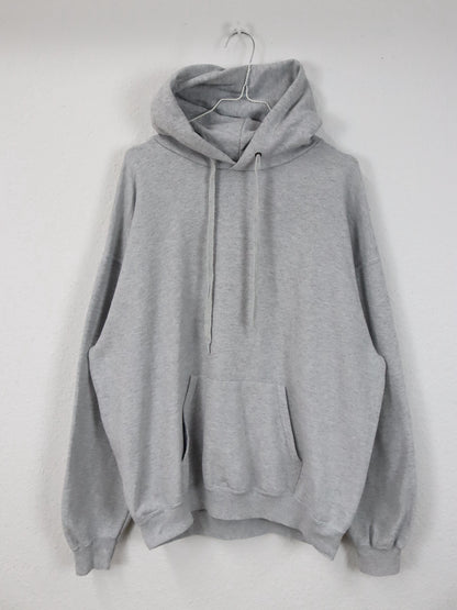 Vintage 90er Y2k FRUIT of the LOOM Hoodie Pullover Kapuze grau meliert XL