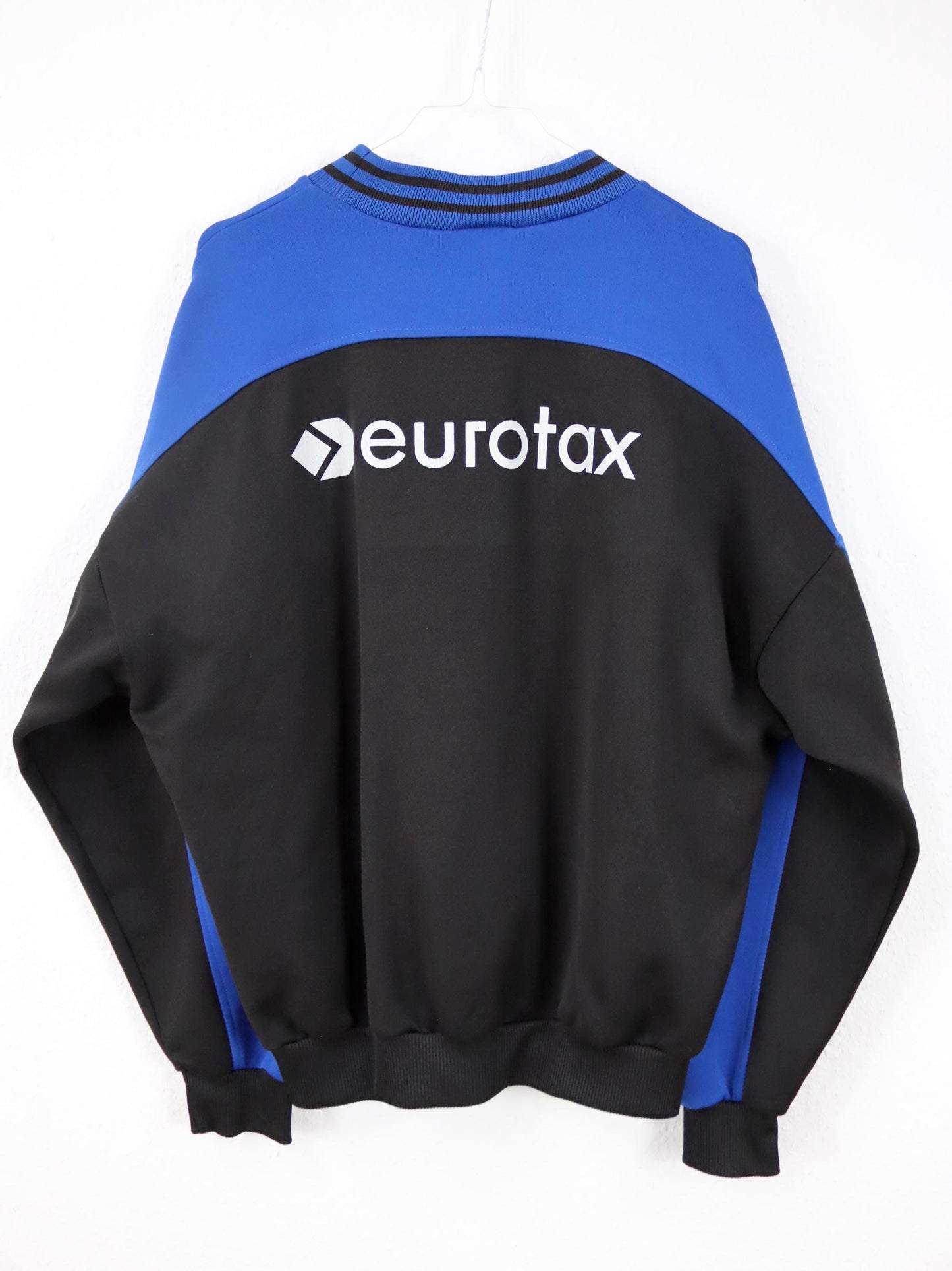 Vintage 80er 90er ADIDAS Sweatshirt Pullover schwarz blau D6 M