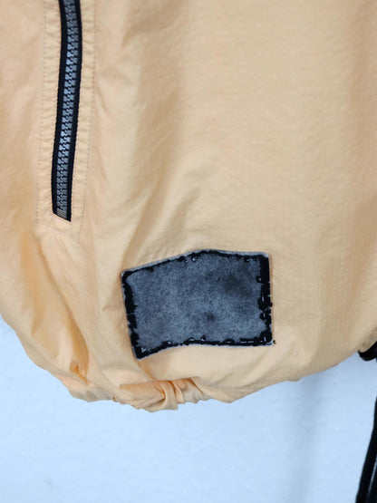 Vintage 80er 90er EXCESS Windbreaker Jacke Apriko Print Stehkragen XL
