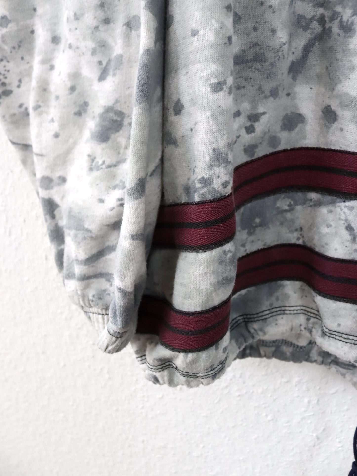 Vintage 80s 90s KILLTEC Hoodie Pullover Hood Batik Sticker grey blue red M