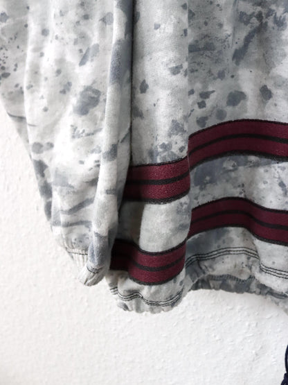 Vintage 80s 90s KILLTEC Hoodie Pullover Hood Batik Sticker grey blue red M