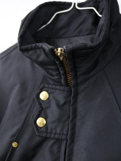 Vintage 80er 90er RICHLU by Miss Sixty Daunenjacke Jacke gefüttert Stehkragen schwarz gold M/L