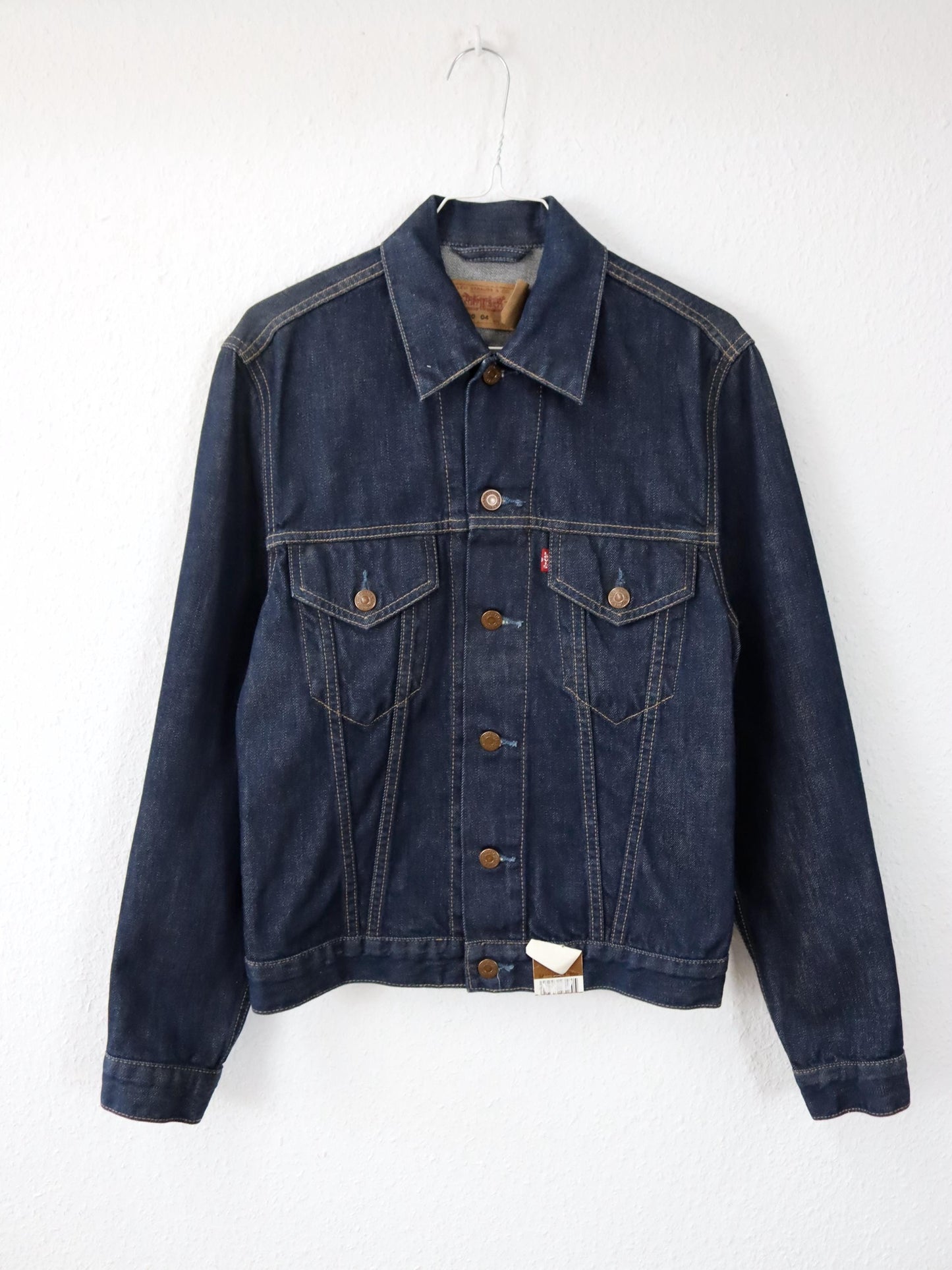 Vintage 80er 90er LEVIS Jeansjacke Denim dunkelblau Deadstock M
