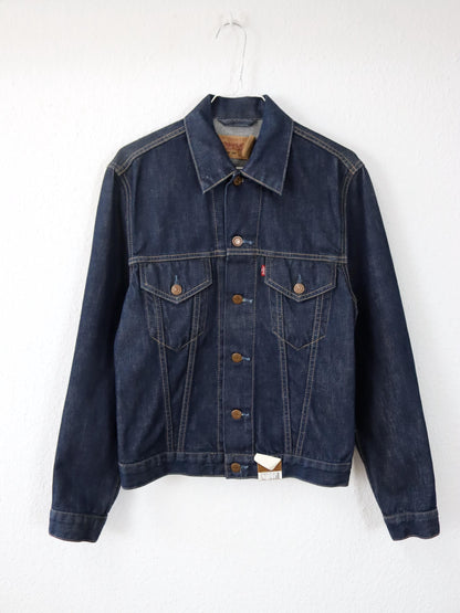 Vintage 80er 90er LEVIS Jeansjacke Denim dunkelblau Deadstock M