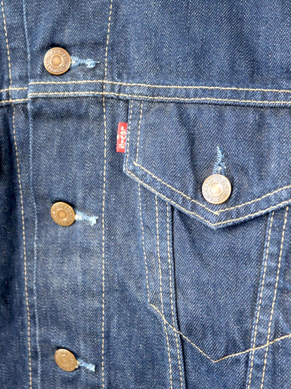 Vintage 80er 90er LEVIS Jeansjacke Denim dunkelblau Deadstock M