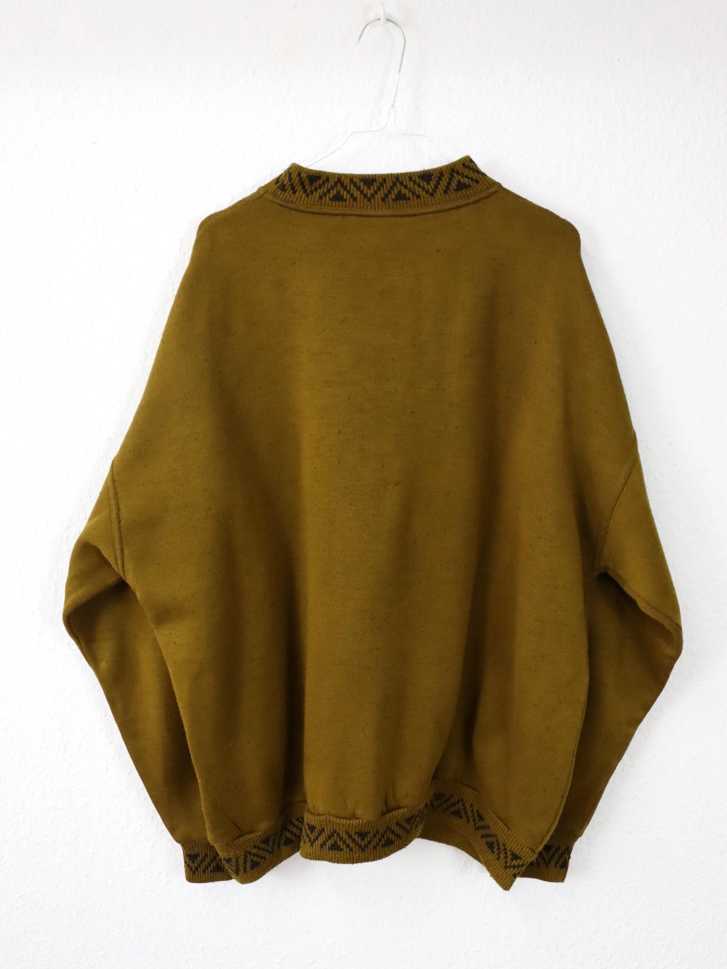 Vintage 80er 90er GAUGKO Sweatshirt Pullover Stickerei Strick Fleece innen XL