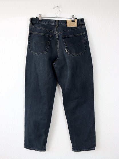 Vintage 80er 90er CASUAL NO. 1 Jeans Hose gerades Bein schwarz W34 L32