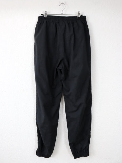 Vintage 80er 90er ADIDAS Jogginghose Trainingshose schwarz glänzend doppellagig M