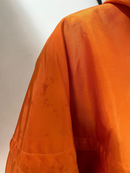 Vintage 80s 90s BELFE winter jacket lined orange black hood 42 L