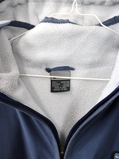Vintage 90s 00s Y2k NIKE jacket with fleece lining and hood, blue, size L