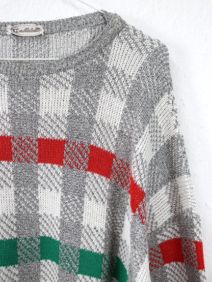 Vintage 80er 90er MICHELLE Strickpullover Pullover gemustert M