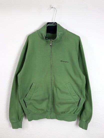 Vintage 90s 00s Y2K CHAMPION Jacket Track Jacket Stand-up Collar Green L