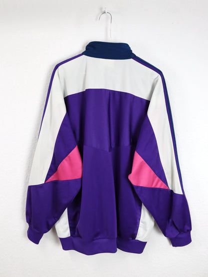 Vintage 80er 90er ADIDAS Trainingsjacke Jacke Stehkragen D8 L/XL