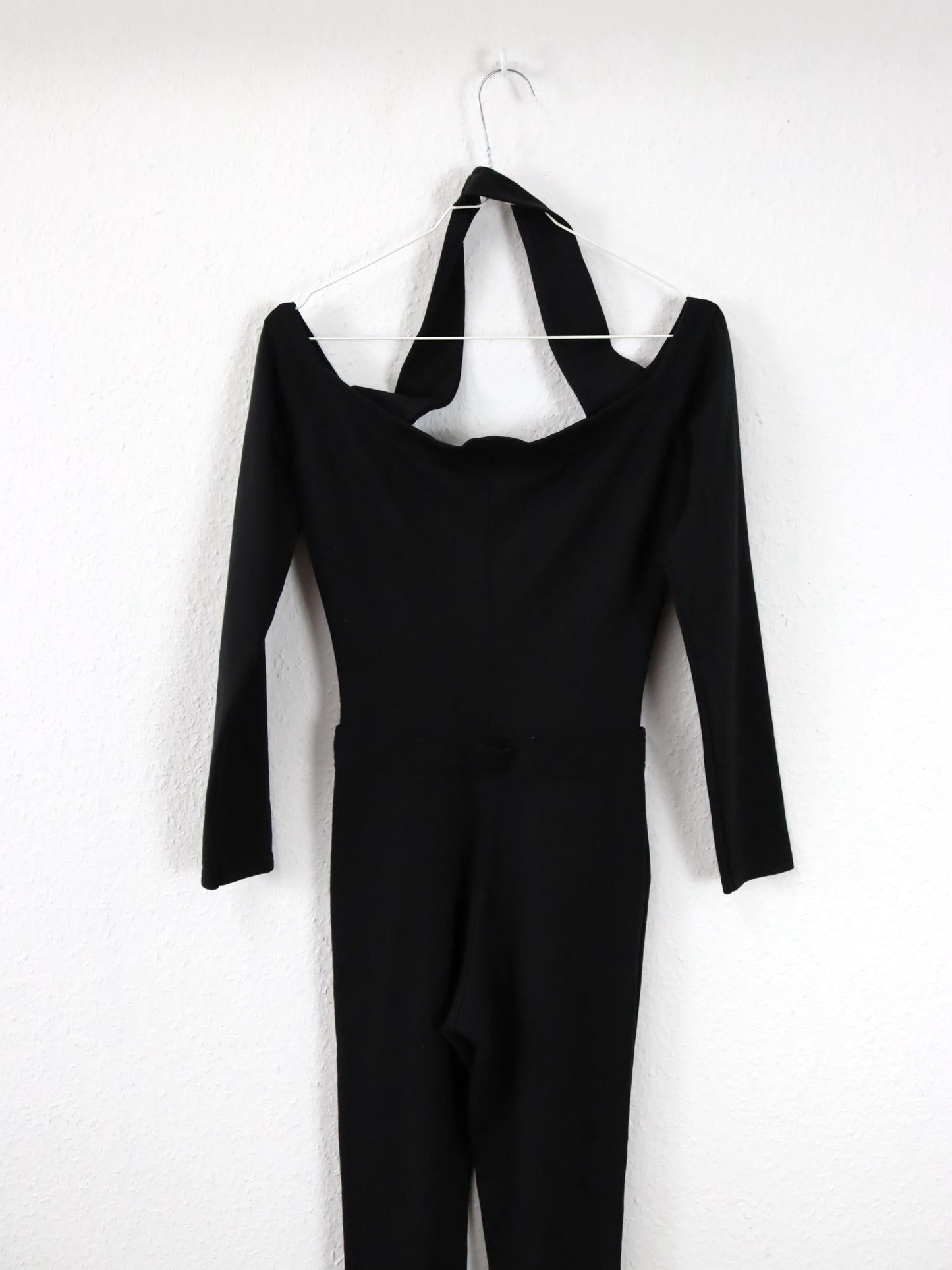 Vintage 80er 90er ZACSTYLE Overall Bodysuit schwarz Schulterfrei M