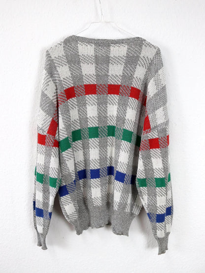 Vintage 80er 90er MICHELLE Strickpullover Pullover gemustert M