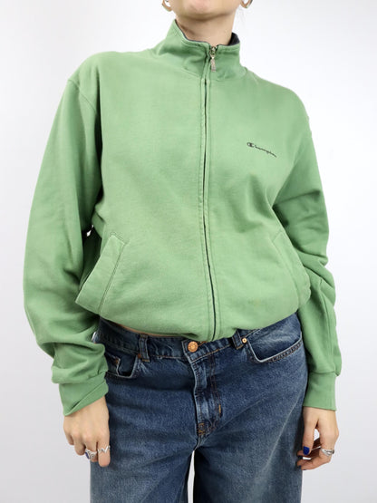Vintage 90s 00s Y2K CHAMPION Jacket Track Jacket Stand-up Collar Green L