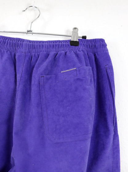 Vintage 80er 90er MCKEES Jogginghose Trainingshose Baggy Pants Samt lila XL