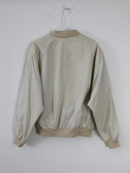 Vintage 80er 90er Bomberjacke leichte Jacke Blouson cremeweiß beige M