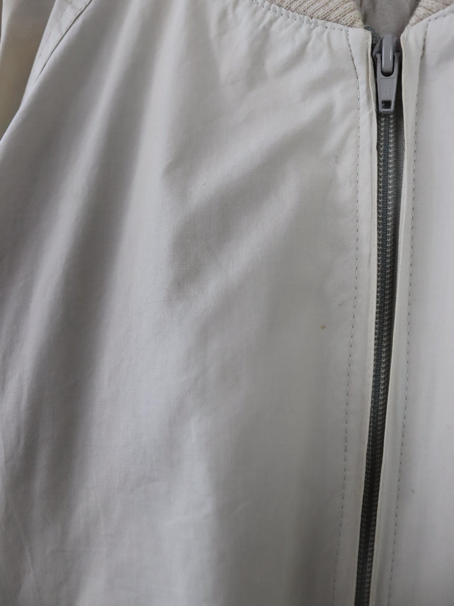 Vintage 80er 90er Bomberjacke leichte Jacke Blouson cremeweiß beige M