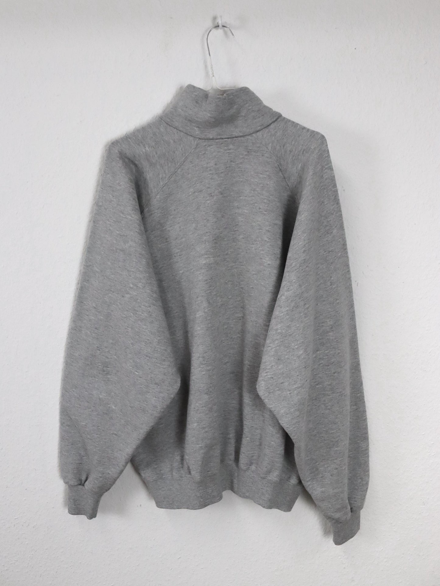 Vintage 80er 90er CHAMPION Sweatshirt Pullover Reißverschluss grau XL