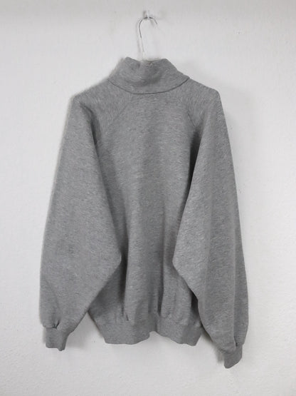 Vintage 80er 90er CHAMPION Sweatshirt Pullover Reißverschluss grau XL