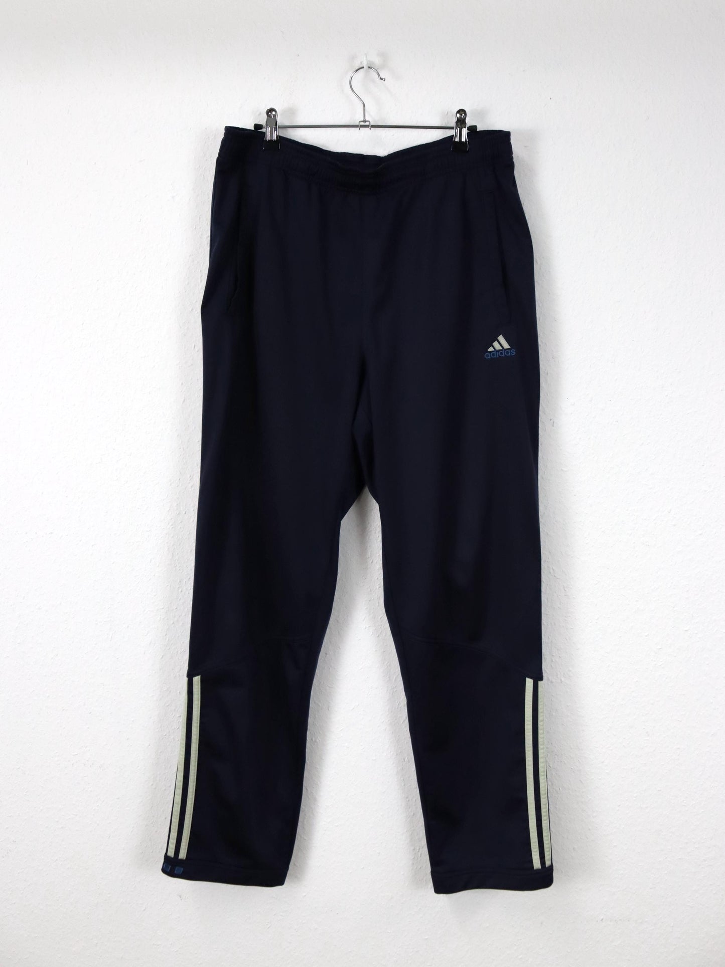 Vintage 90er 00er Y2k ADIDAS Trainingshose Jogginghose dunkelblau beige D6 M