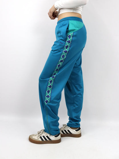 Vintage 80er 90er FILA Trainingshose Jogginghose blau türkis 52 L