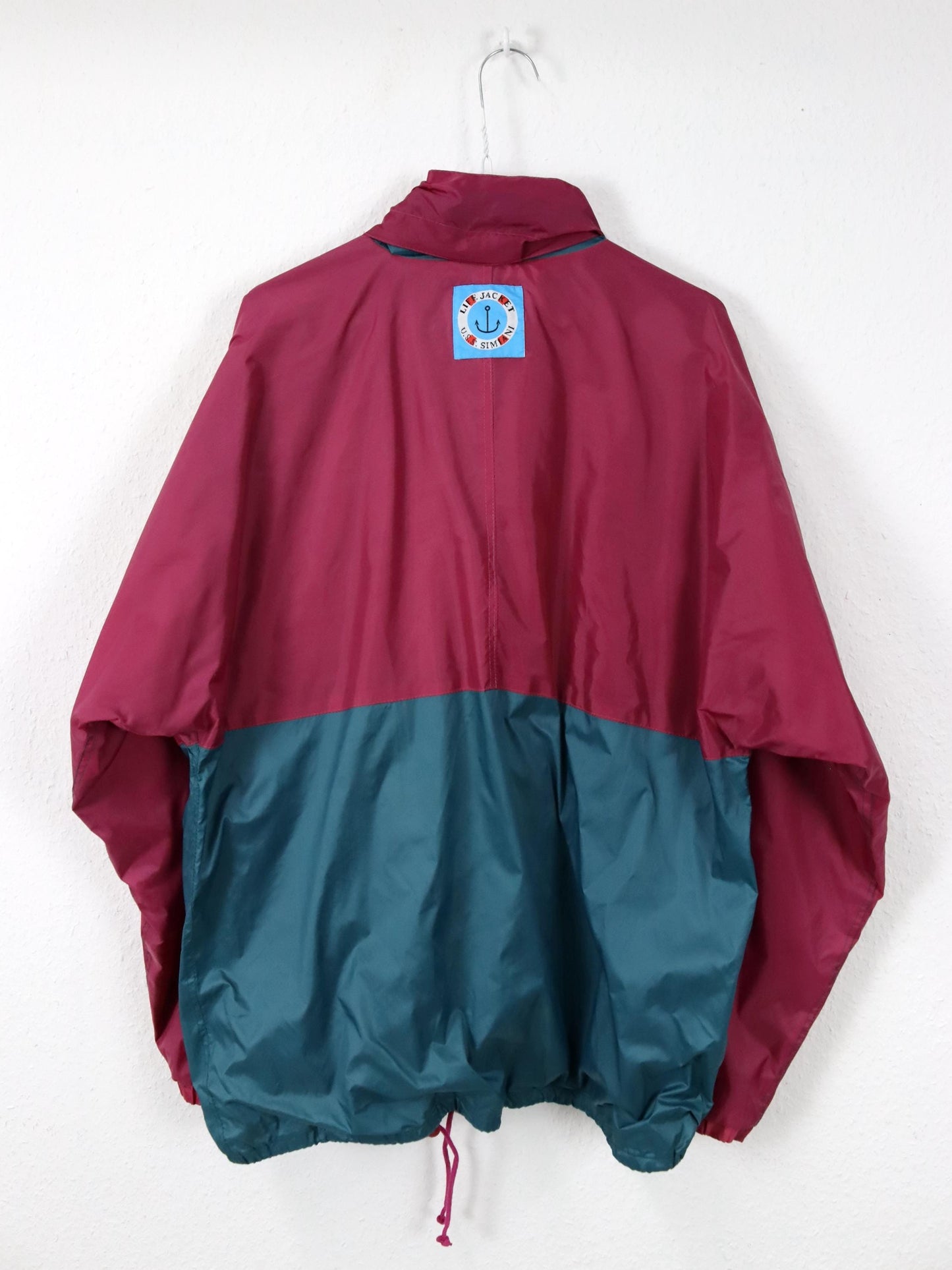 Vintage 80er 90er SIMIANI Regenjacke windbreaker doppellagig L
