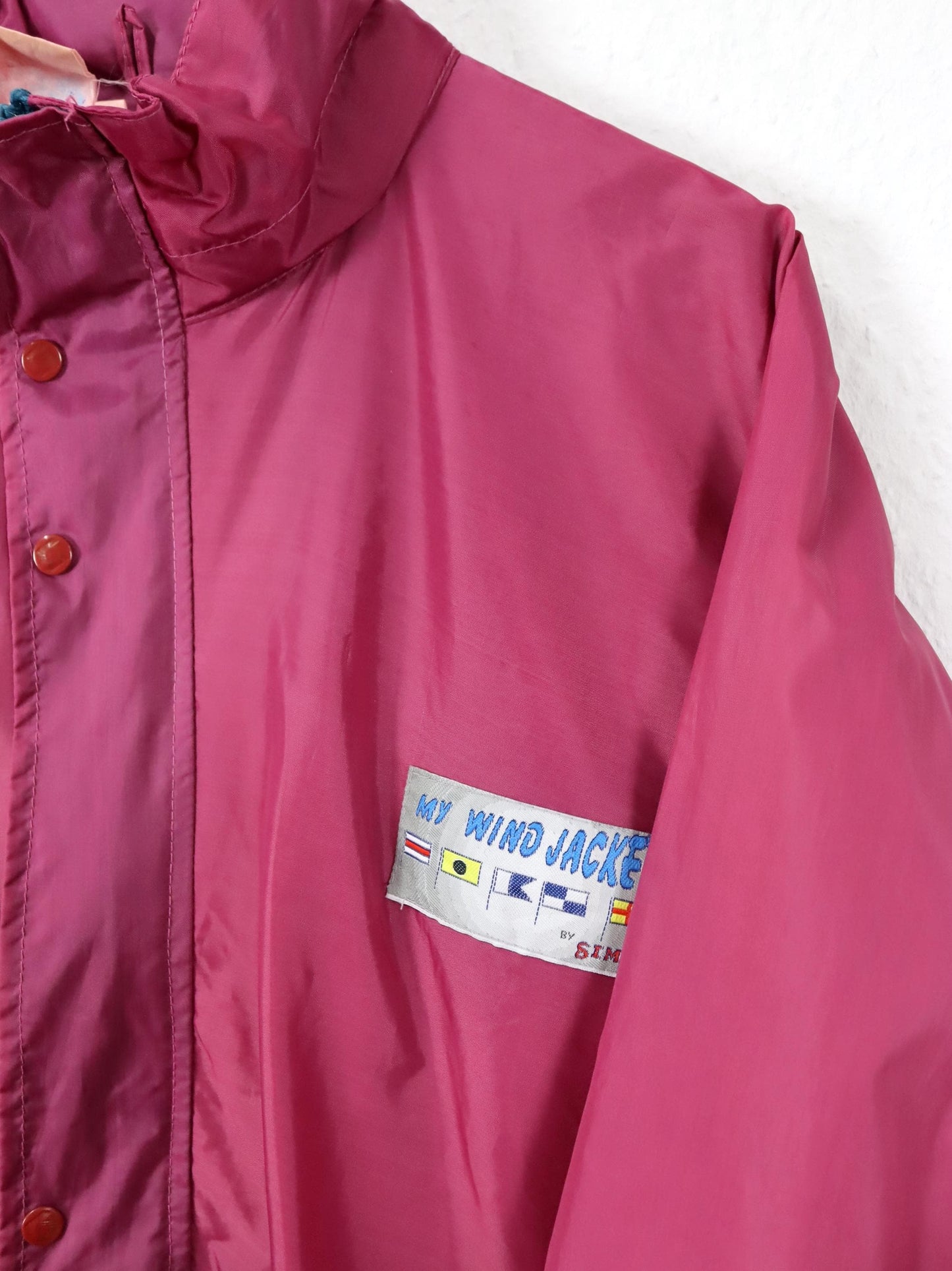 Vintage 80er 90er SIMIANI Regenjacke windbreaker doppellagig L