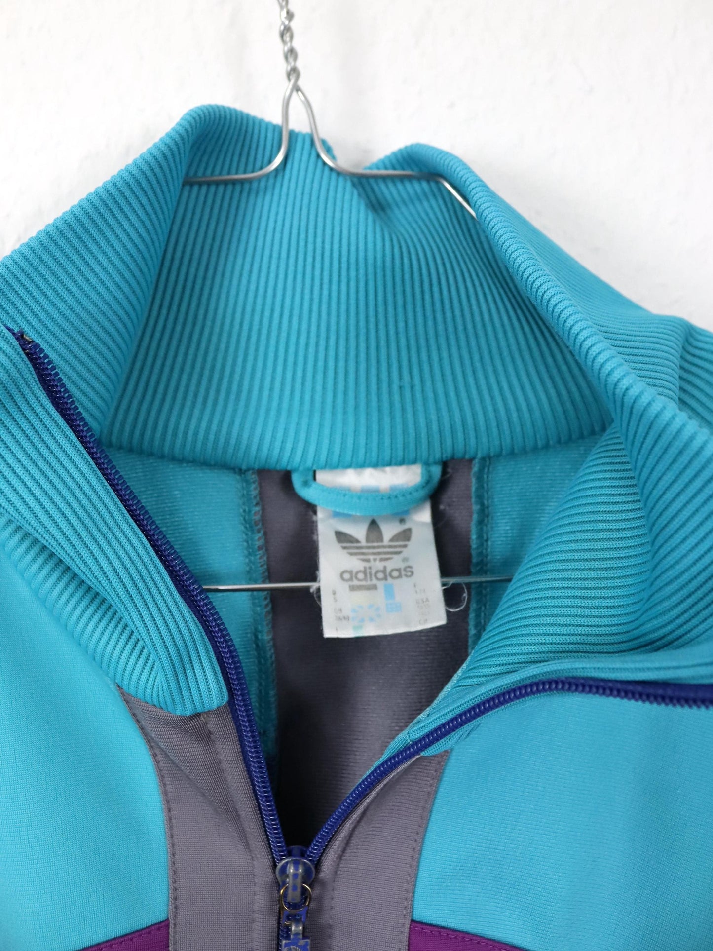 Vintage 80er 90er ADIDAS Firebird Trainingsjacke Stehkragen D5 38/40