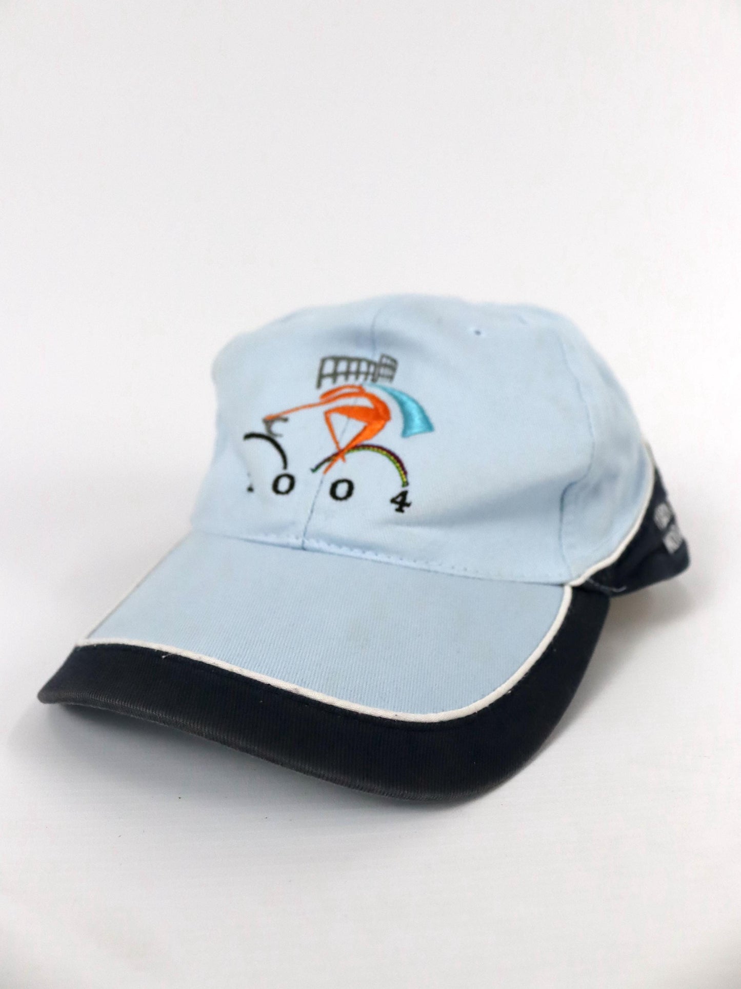 Vintage 90er 00er Y2k N.C.P. Merchandise Cap Mütze blau schwarz WM Cycling 2004 Verona Bardolino One size