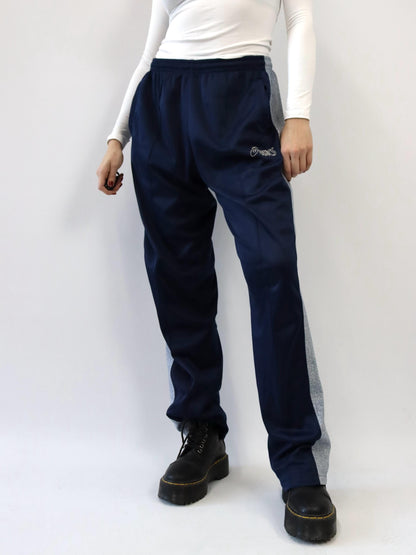 Vintage 80er 90er ASICS Trainingshose Jogginghose dunkelblau L