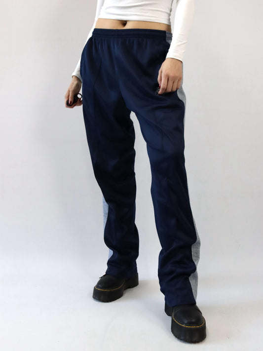 Vintage 80er 90er ASICS Trainingshose Jogginghose dunkelblau L