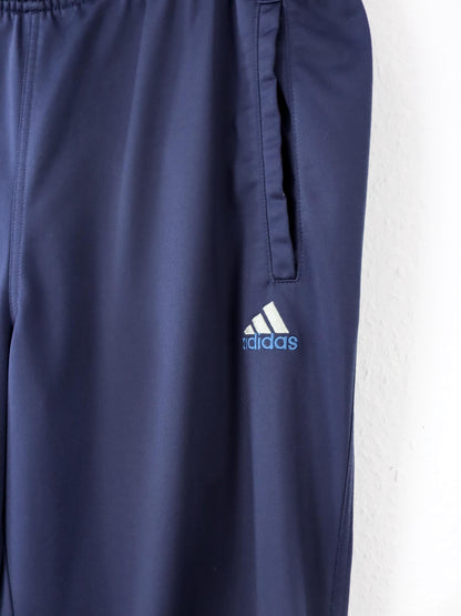 Vintage 90s 00s Y2k ADIDAS Tracksuit Bottoms Jogging Bottoms dark blue beige D6 M