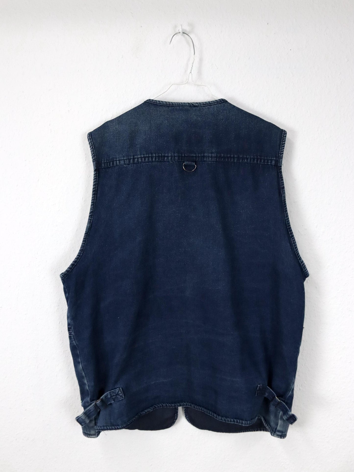 Vintage 90er 00er OLYMPINA Cargoweste Jeansweste Denim Taschen 5XL