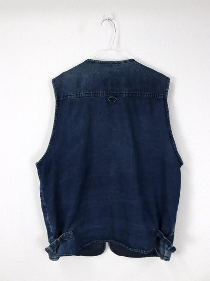 Vintage 90er 00er OLYMPINA Cargoweste Jeansweste Denim Taschen 5XL