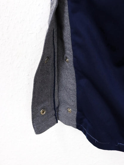 Vintage 80s 90s LOTTO Tracksuit Bottoms Dark Blue Yellow Grey 48 S/M
