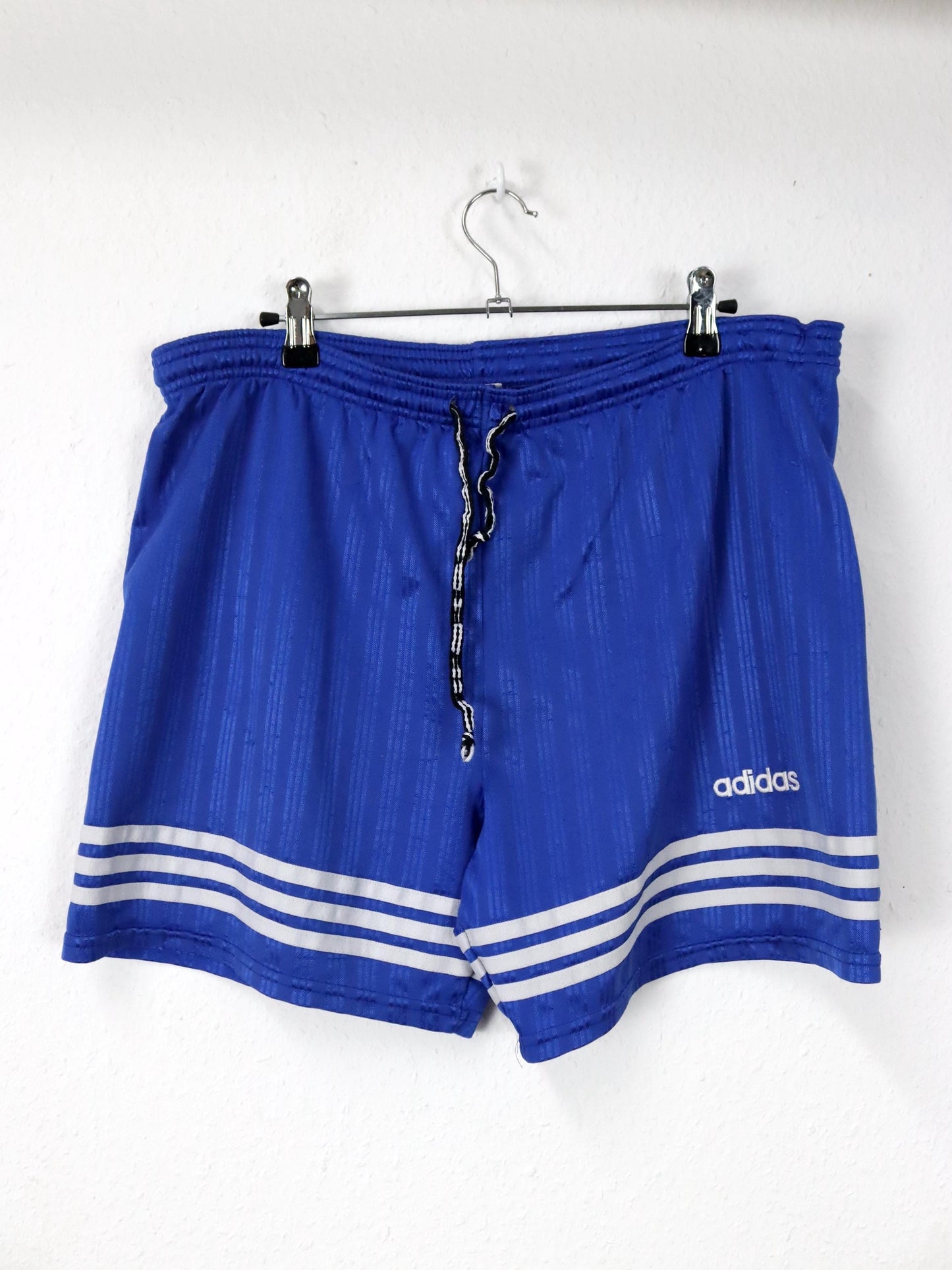 Vintage 80er 90er ADIDAS Shorts/ kurze Hose blau weiss D7 L/XL